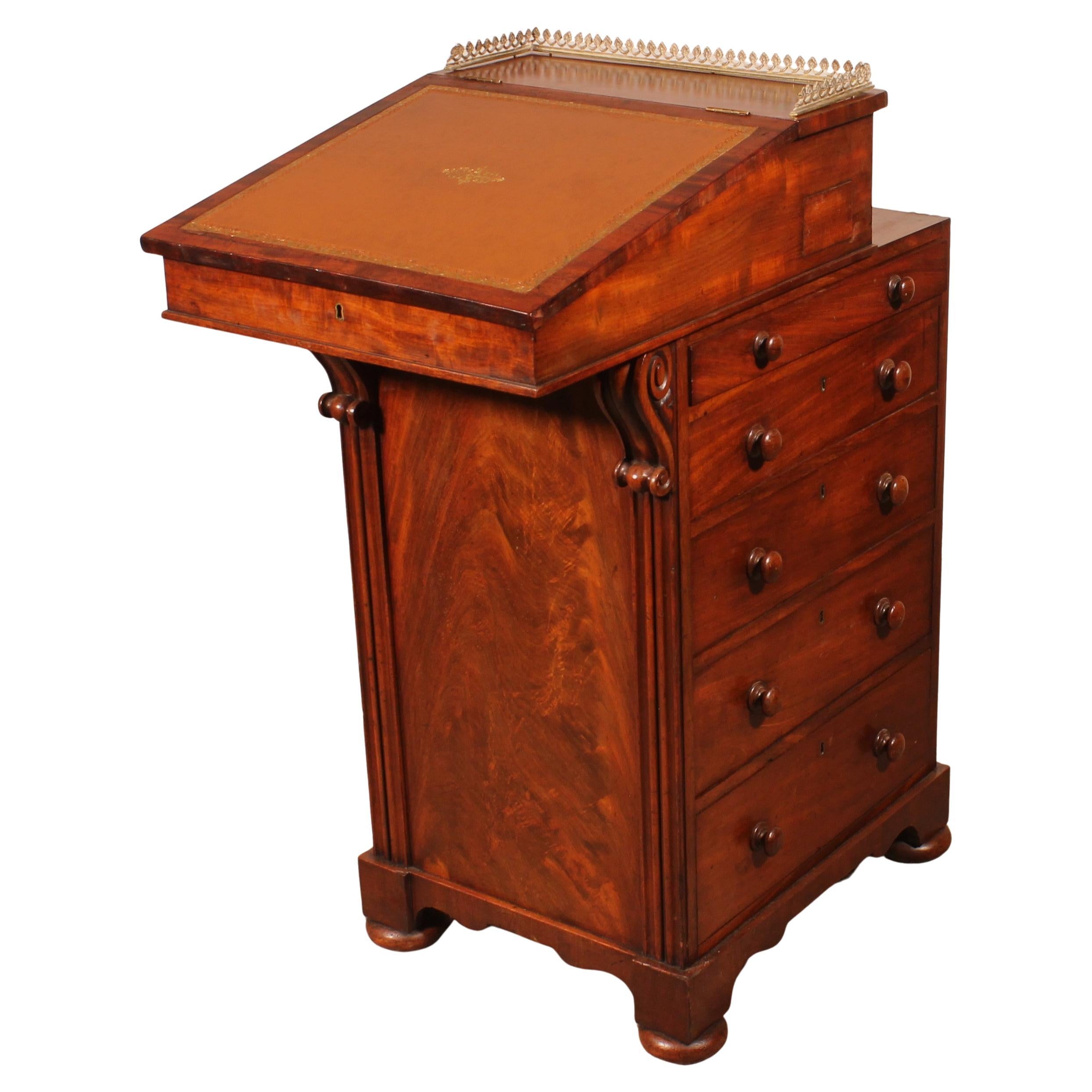 Regency Period Mahogany Davenport Circa 1810 With Mechanism