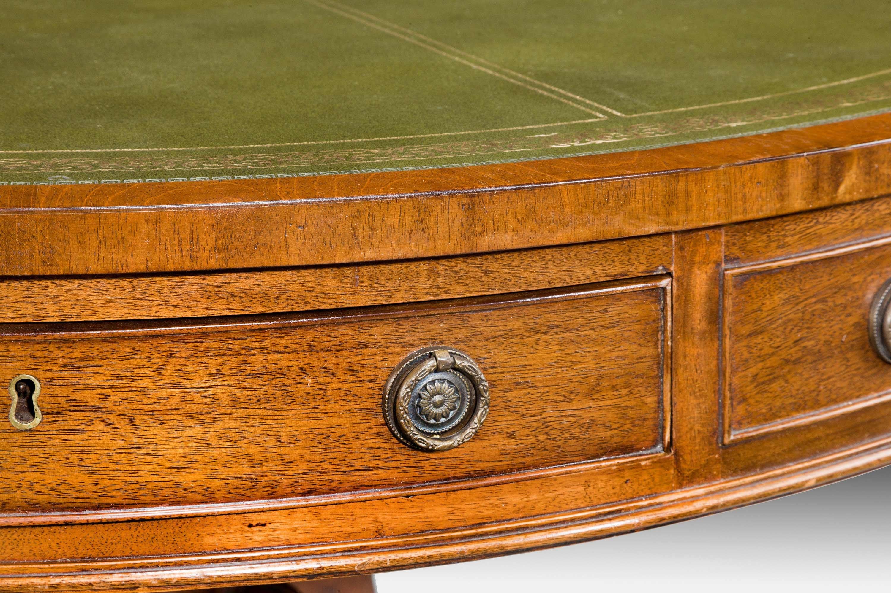 19th Century Regency Period Mahogany Drum Table