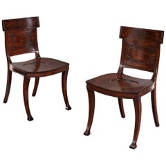 Regency Period Mahogany Hall Chairs Made by Eldward, Marsh & Tatham