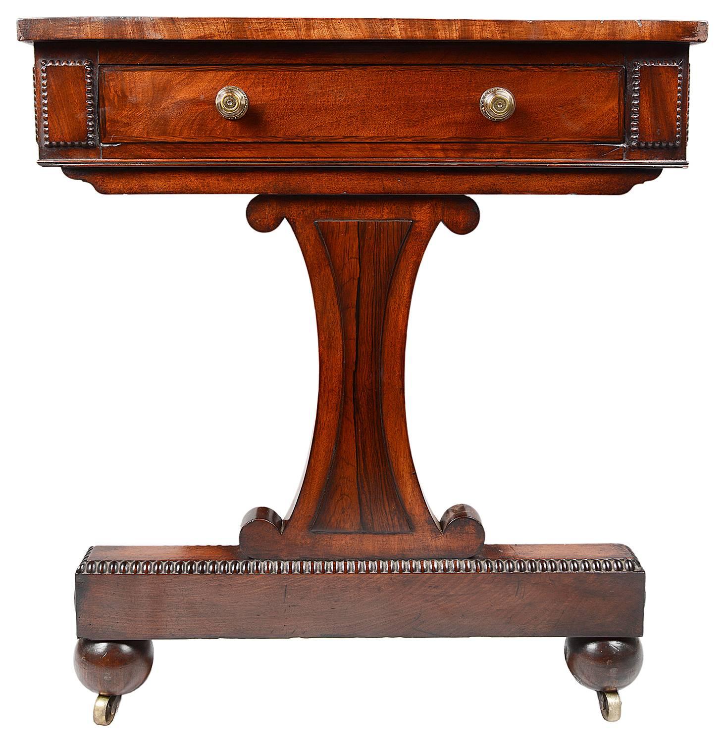 English Regency Period Mahogany Library Table