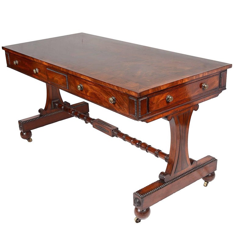 Regency Period Mahogany Library Table at 1stDibs