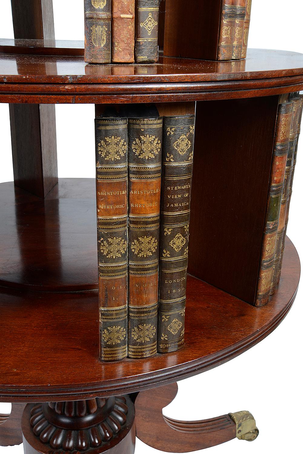 Bibliothèque tournante en acajou de la période Régence, vers 1820 Bon état - En vente à Brighton, Sussex