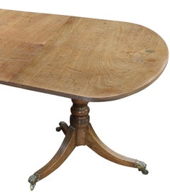 Table de salle à manger à deux piédestaux en acajou de la période Régence, 1820