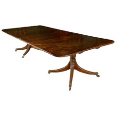 Regency Period Mahogany Twin Pedestal Dining Table, circa 1820