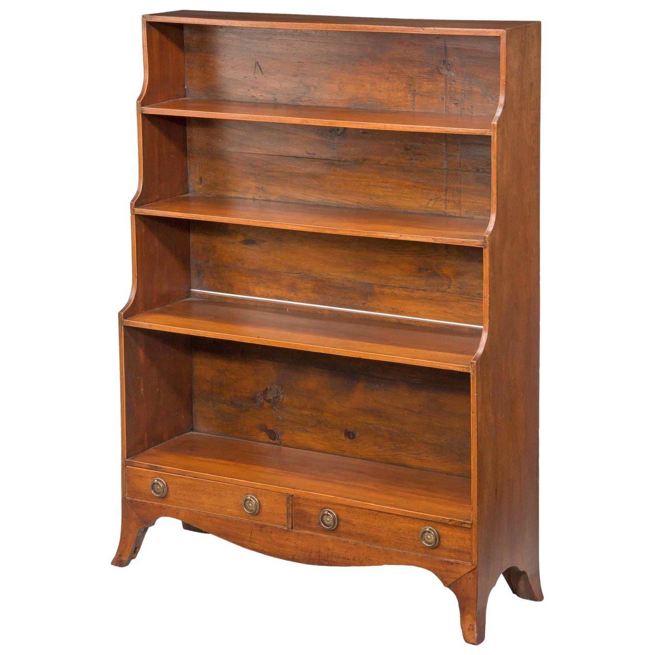 Regency Period Mahogany "Waterfall
 Bookcase
