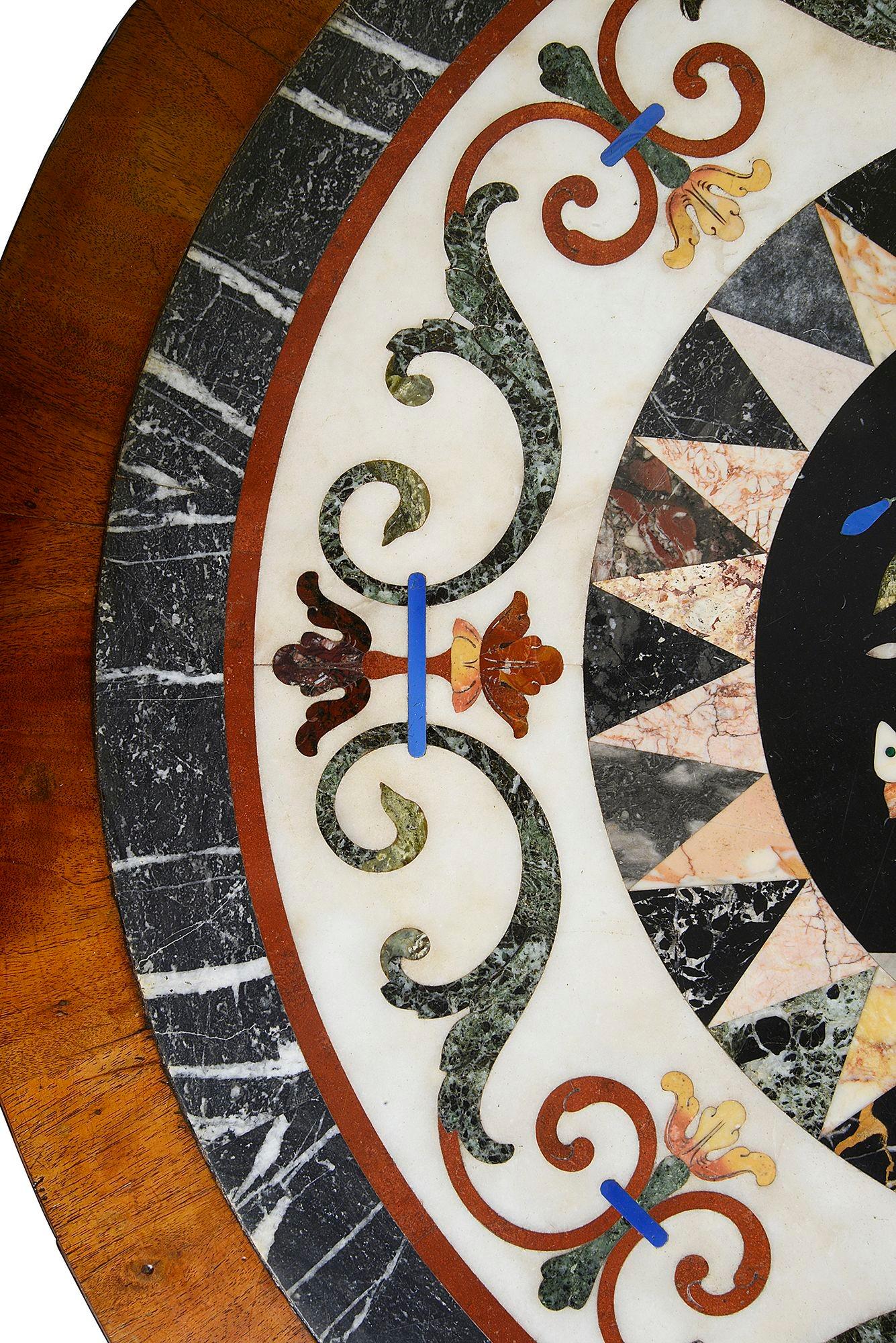 Regency period Maltese specimen marble top centre table. In Good Condition For Sale In Brighton, Sussex
