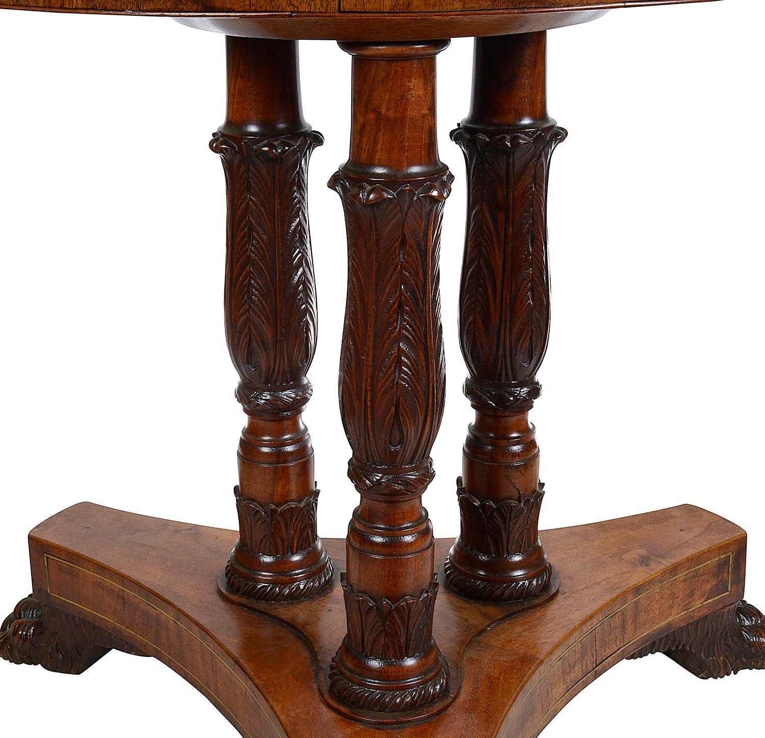 Marble Regency period Maltese specimen marble top centre table. For Sale