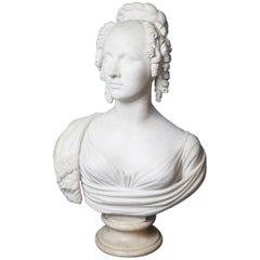 Regency Period Marble Bust of a Young Woman