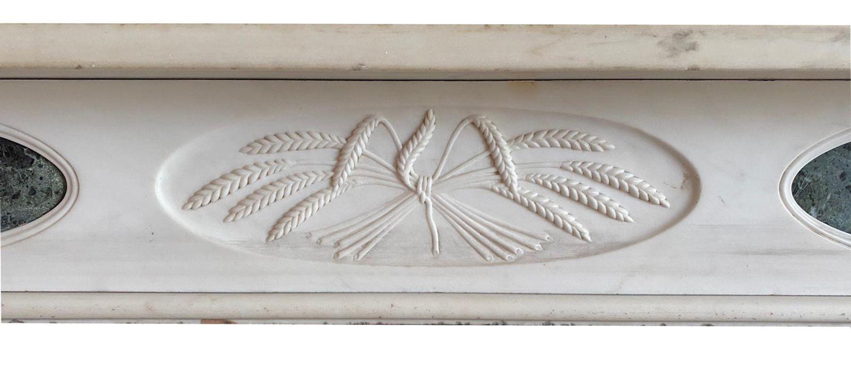 Regency Period Marble English Mantel In Fair Condition For Sale In Wormelow, Herefordshire