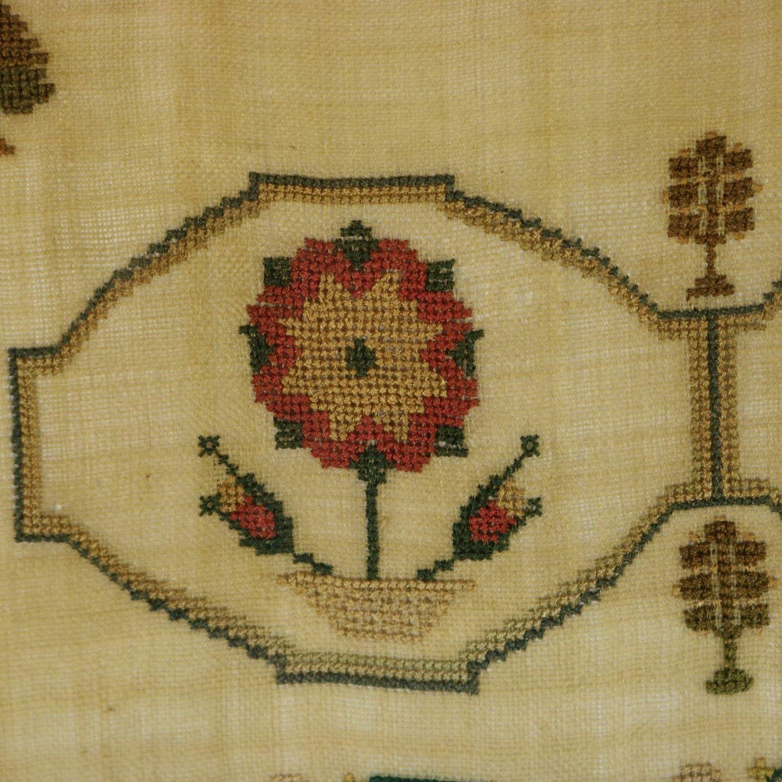 Sampler de Norfolk de l'époque de la Régence, 1828, par E A Giscard âgé de 12 ans en vente 3