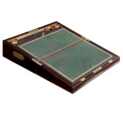 Regency Period Rosewood Antique Lap Desk Writing Slope, England, circa 1830