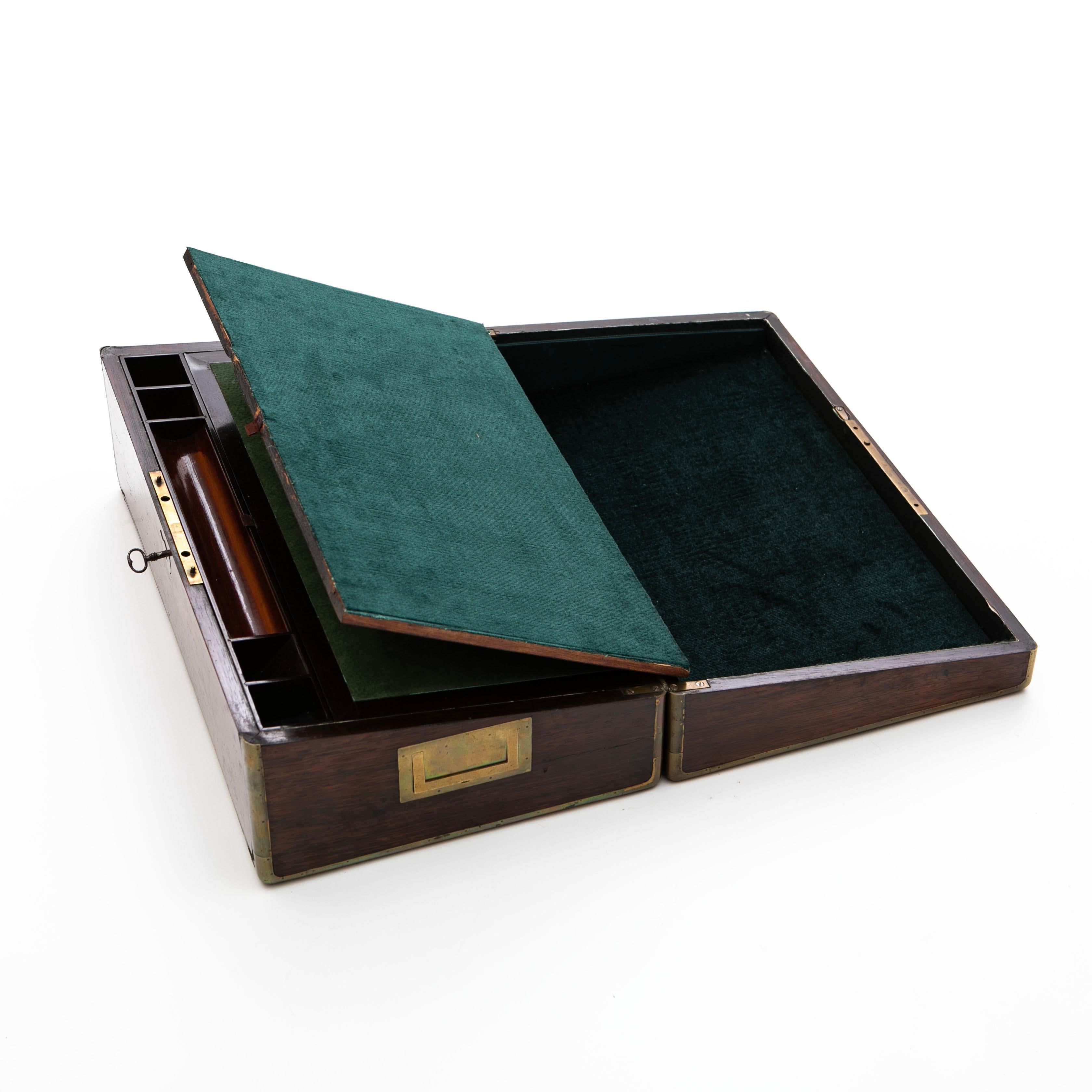 Caja de Escritura de Campaña de Palisandro del Periodo de la Regencia, Inglaterra en venta 3