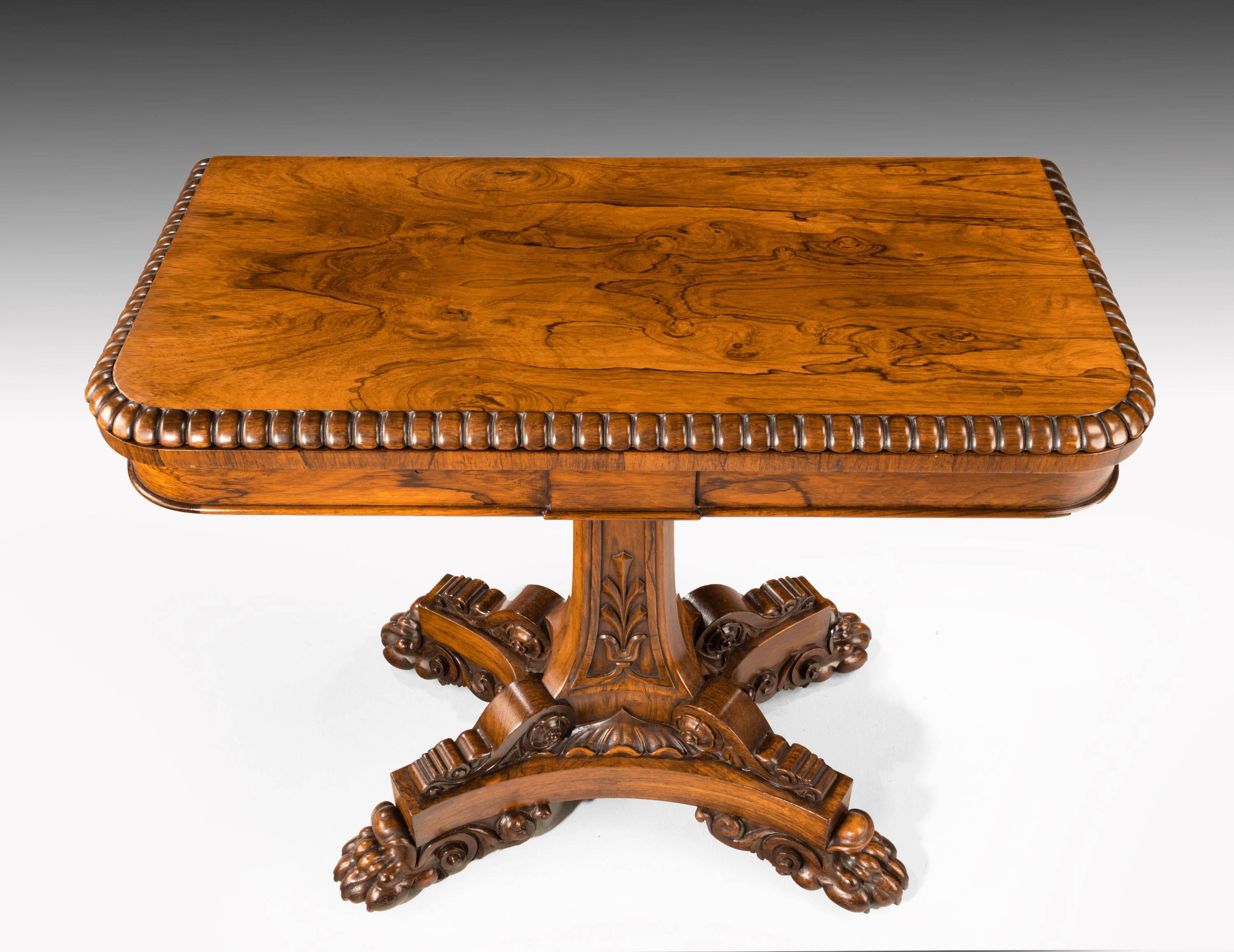 Regency Period Rosewood Card Table In Good Condition In Peterborough, Northamptonshire