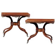 Antique Regency-Period Rosewood Card Tables