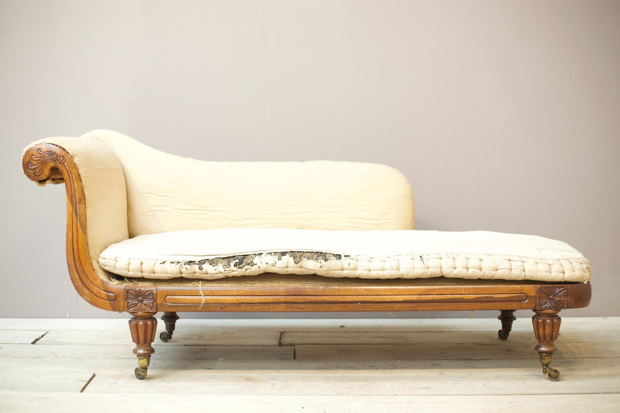 Regency Period Rosewood Chaise Lounge In Excellent Condition In Malton, GB