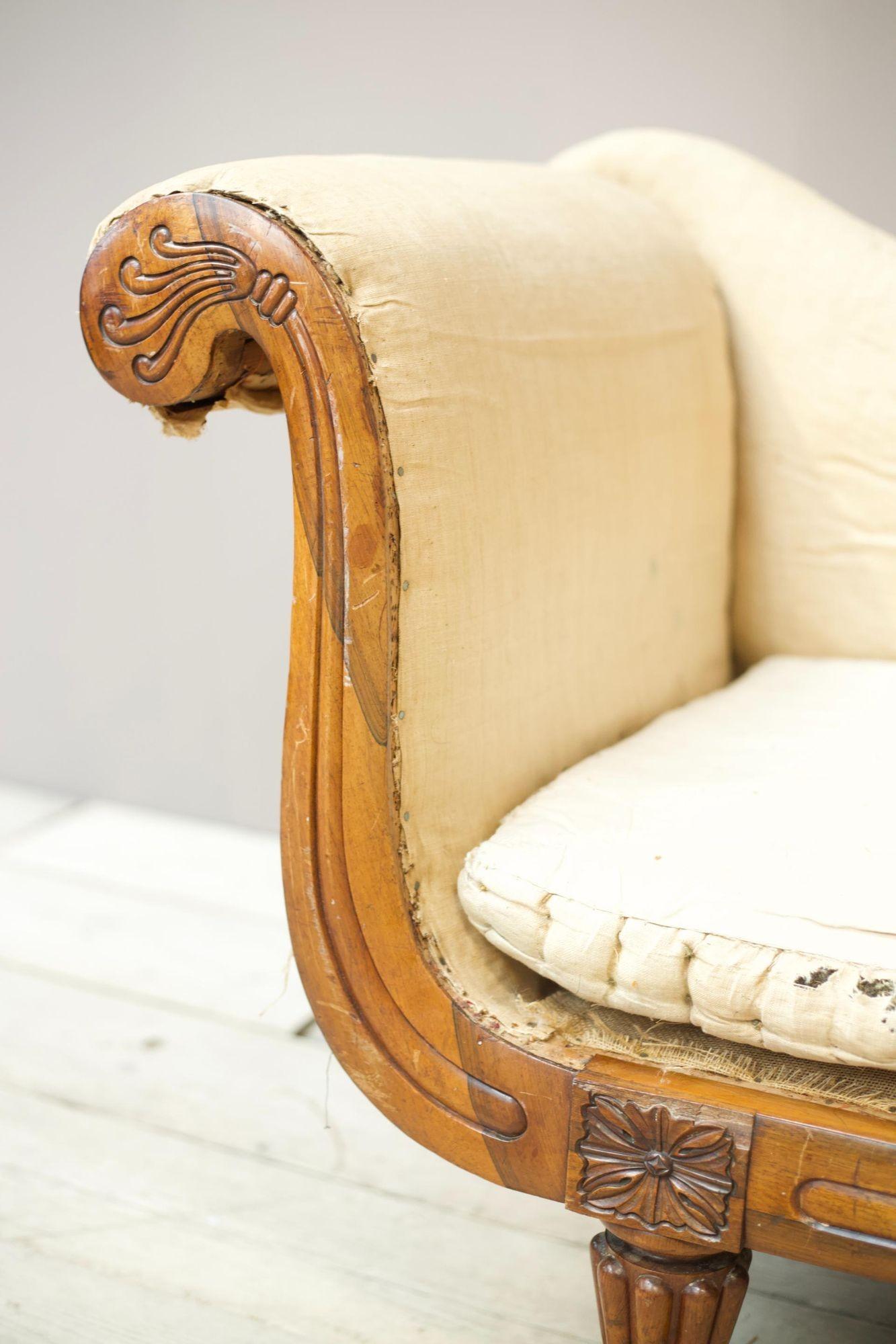 Regency Period Rosewood Chaise Lounge 1