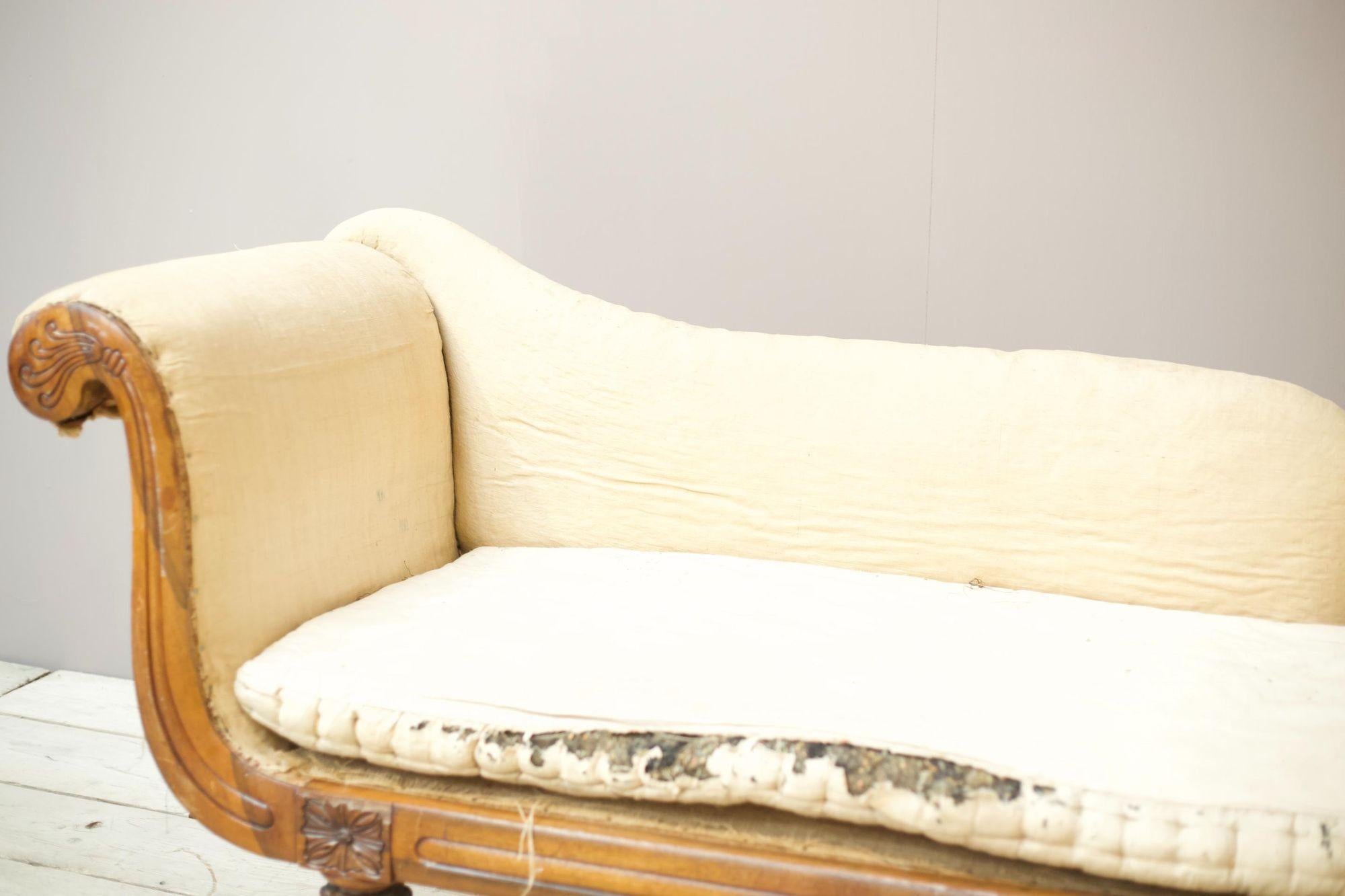 Regency Period Rosewood Chaise Lounge 2