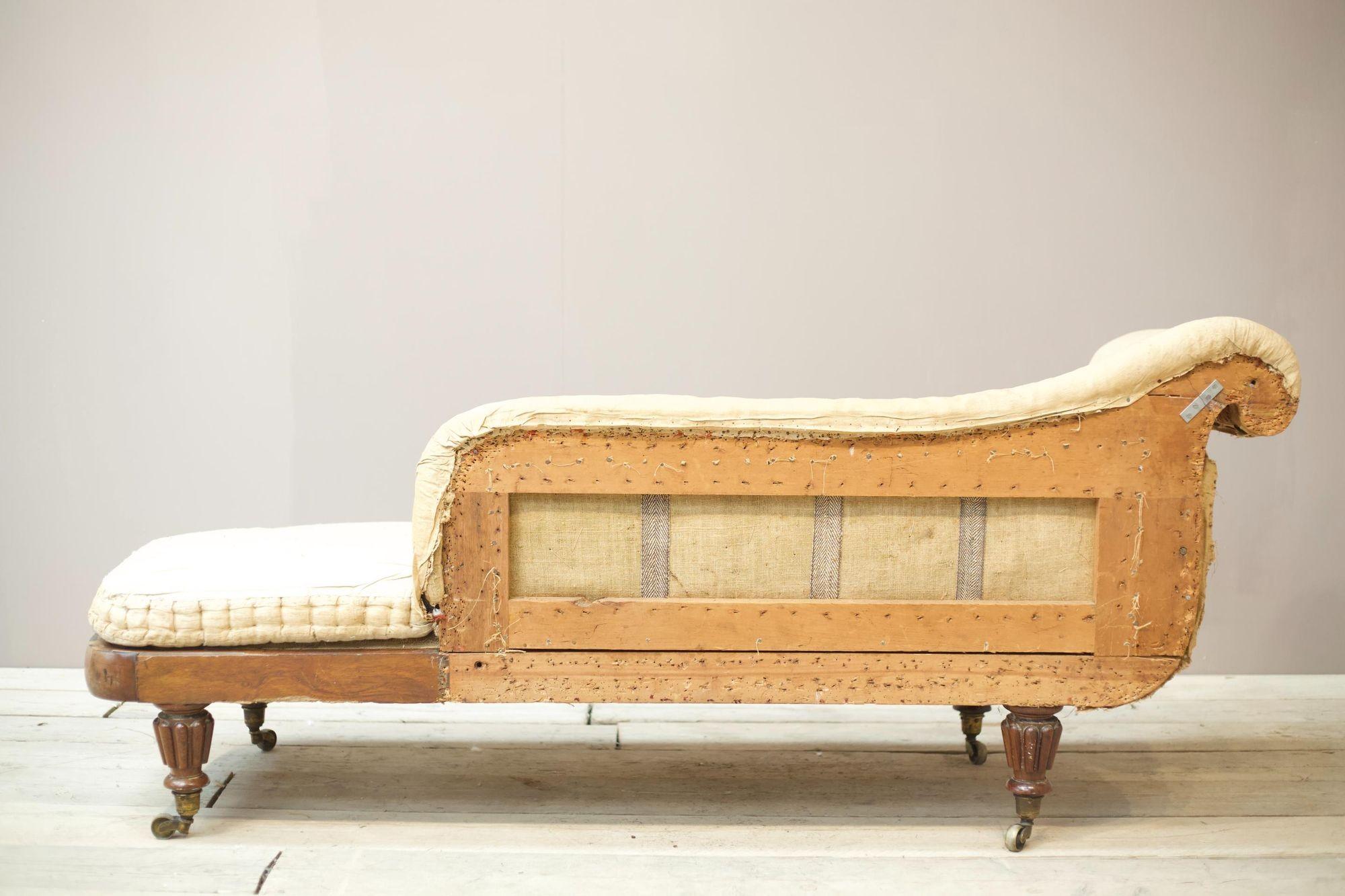 Regency Period Rosewood Chaise Lounge 4