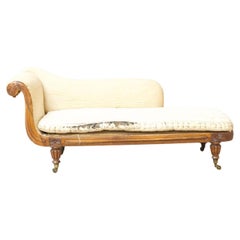 Antique Regency Period Rosewood Chaise Lounge