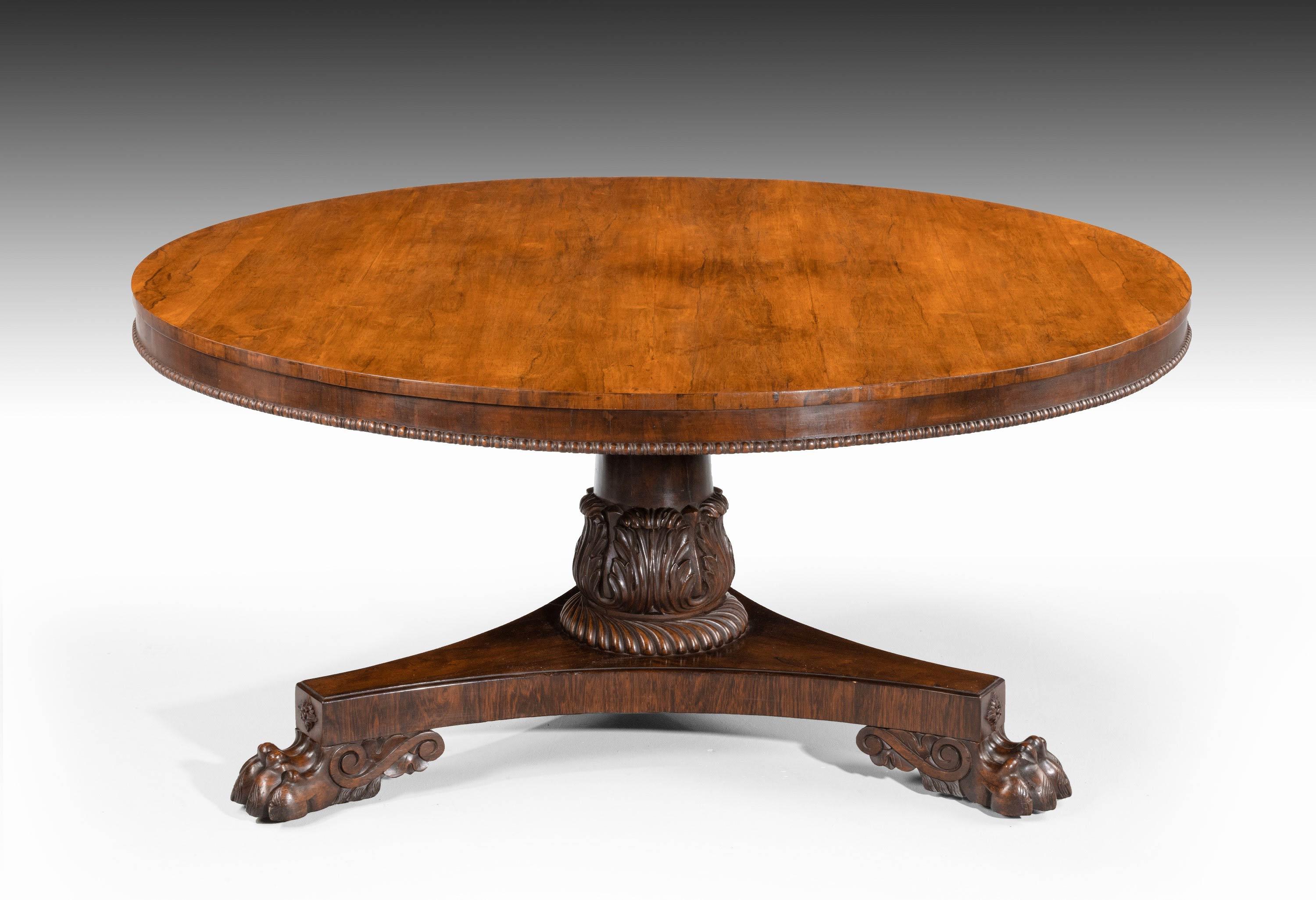Regency Period Rosewood Circular Table 2