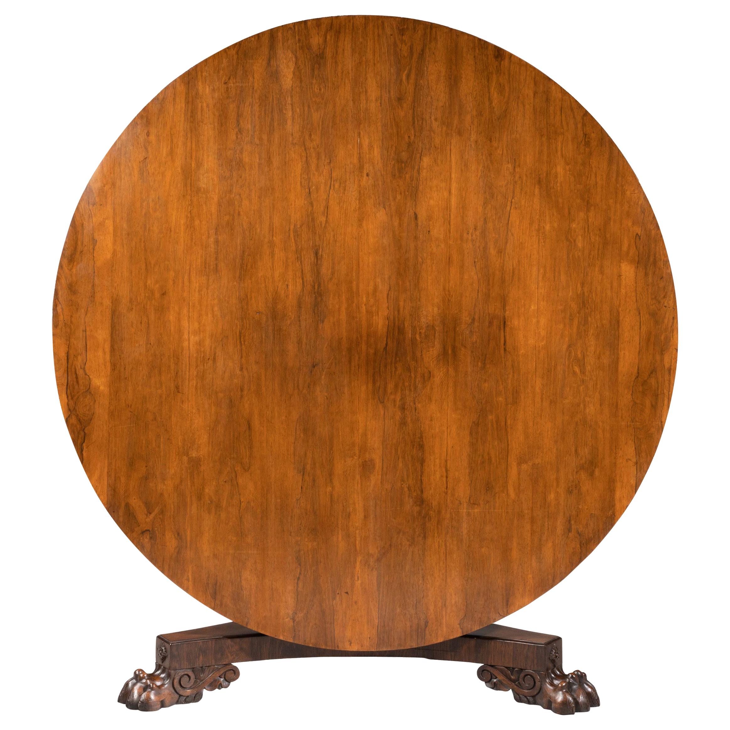 Regency Period Rosewood Circular Table