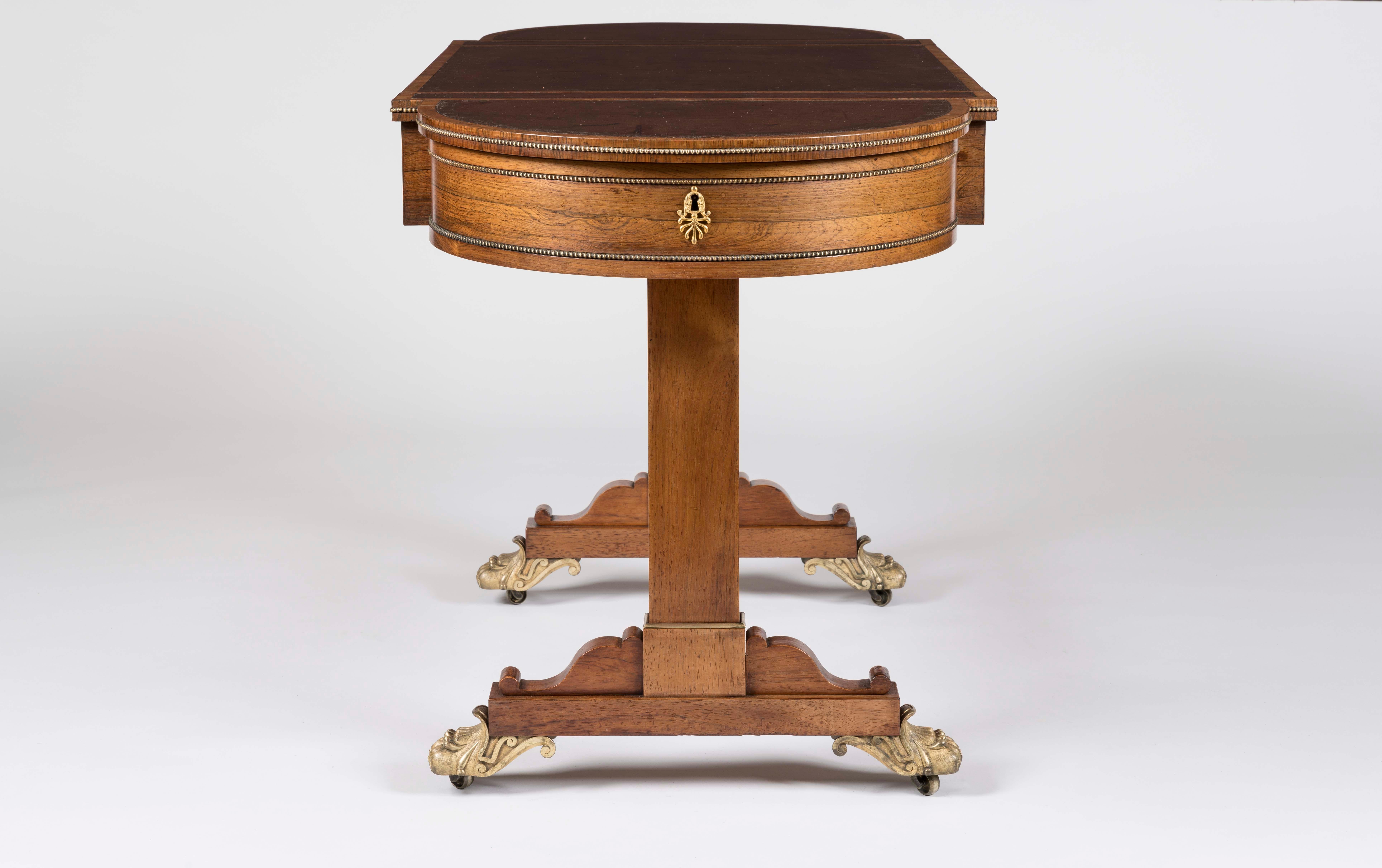 English Regency Period Rosewood Games Table Attributed to Gillows of Lancaster