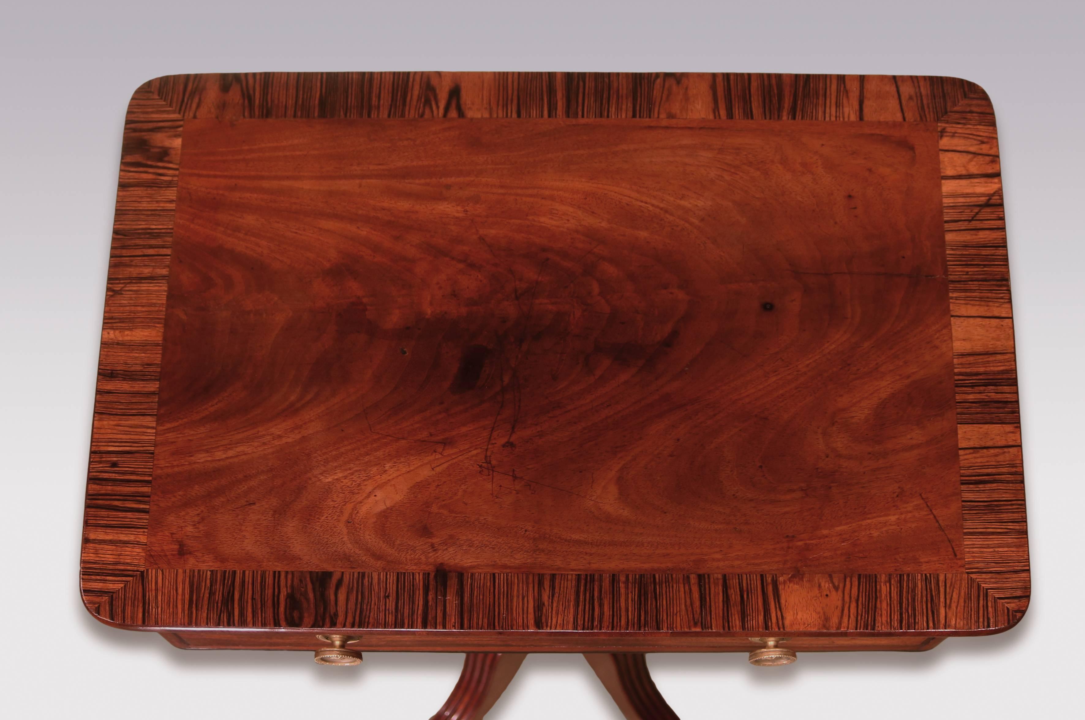 Polished 19th Century Regency Rosewood Occasional Table