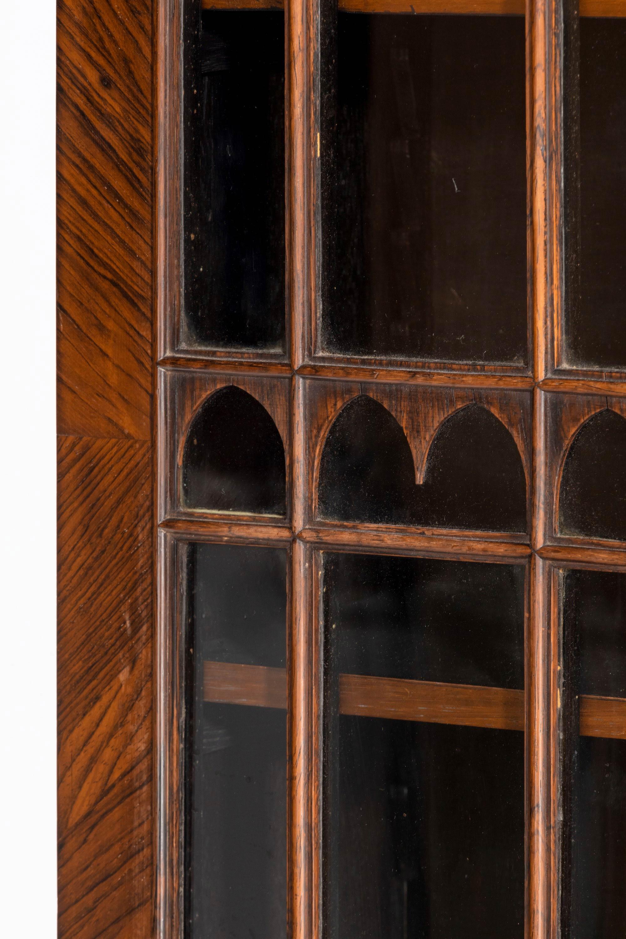 Regency Period Rosewood Three Drawer Bookcase In Excellent Condition In Peterborough, Northamptonshire