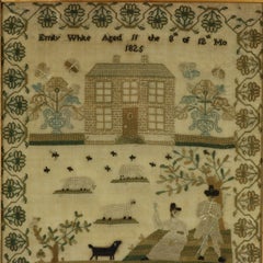 Regency Period Sampler, 1825, by Emily White