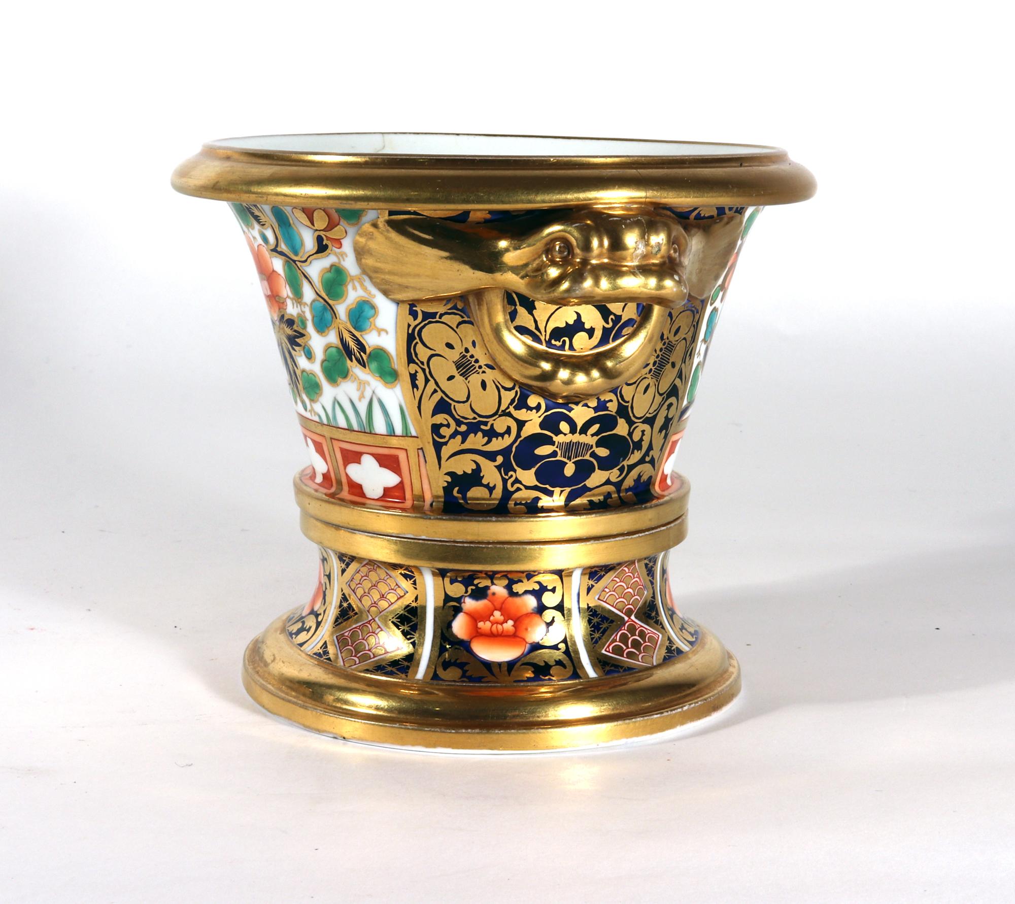 Regency Period Spode Porcelain Japan pattern Cache Pots & Stands, Pattern #1250 5