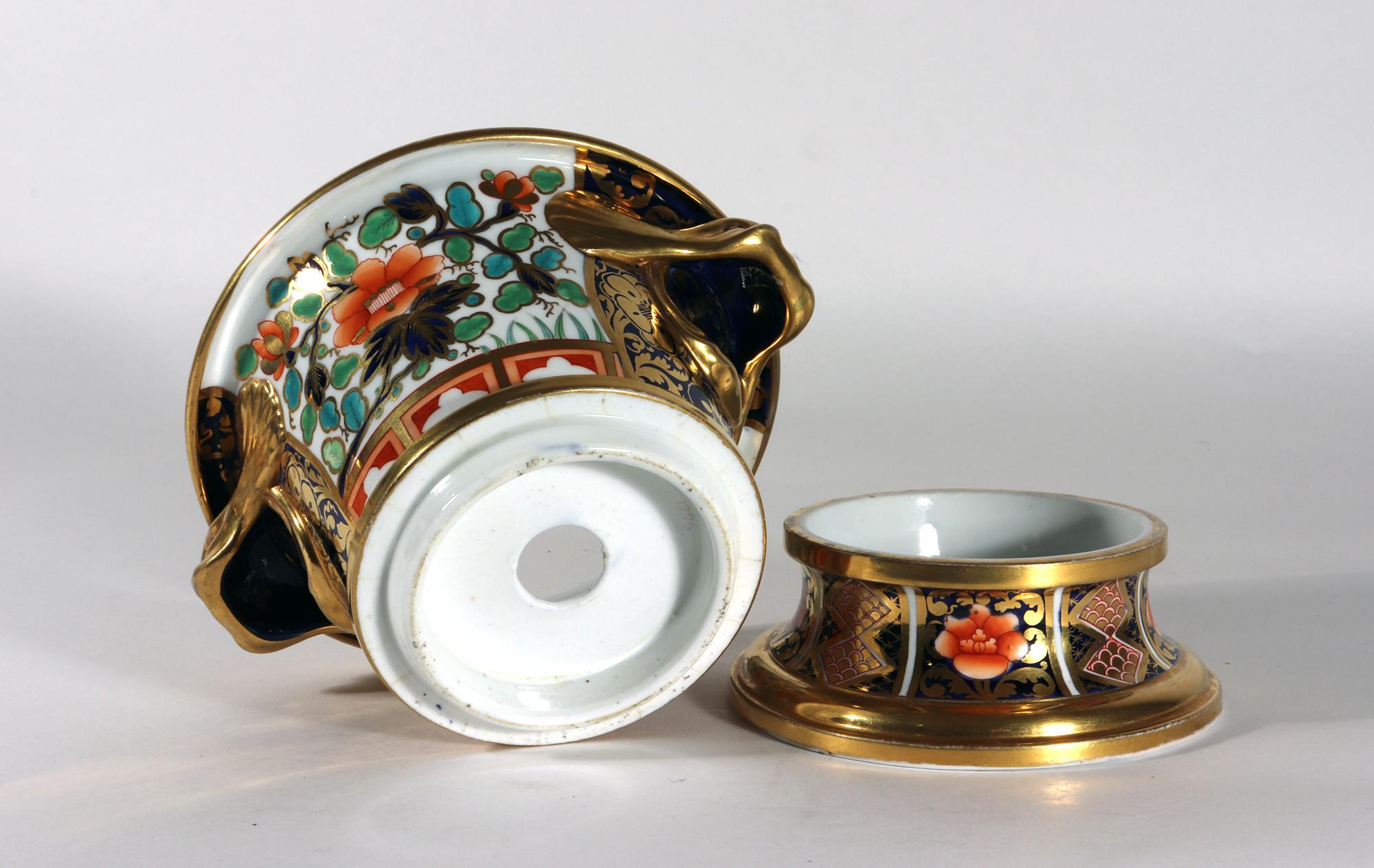 Regency Period Spode Porcelain Japan pattern Cache Pots & Stands, Pattern #1250 6