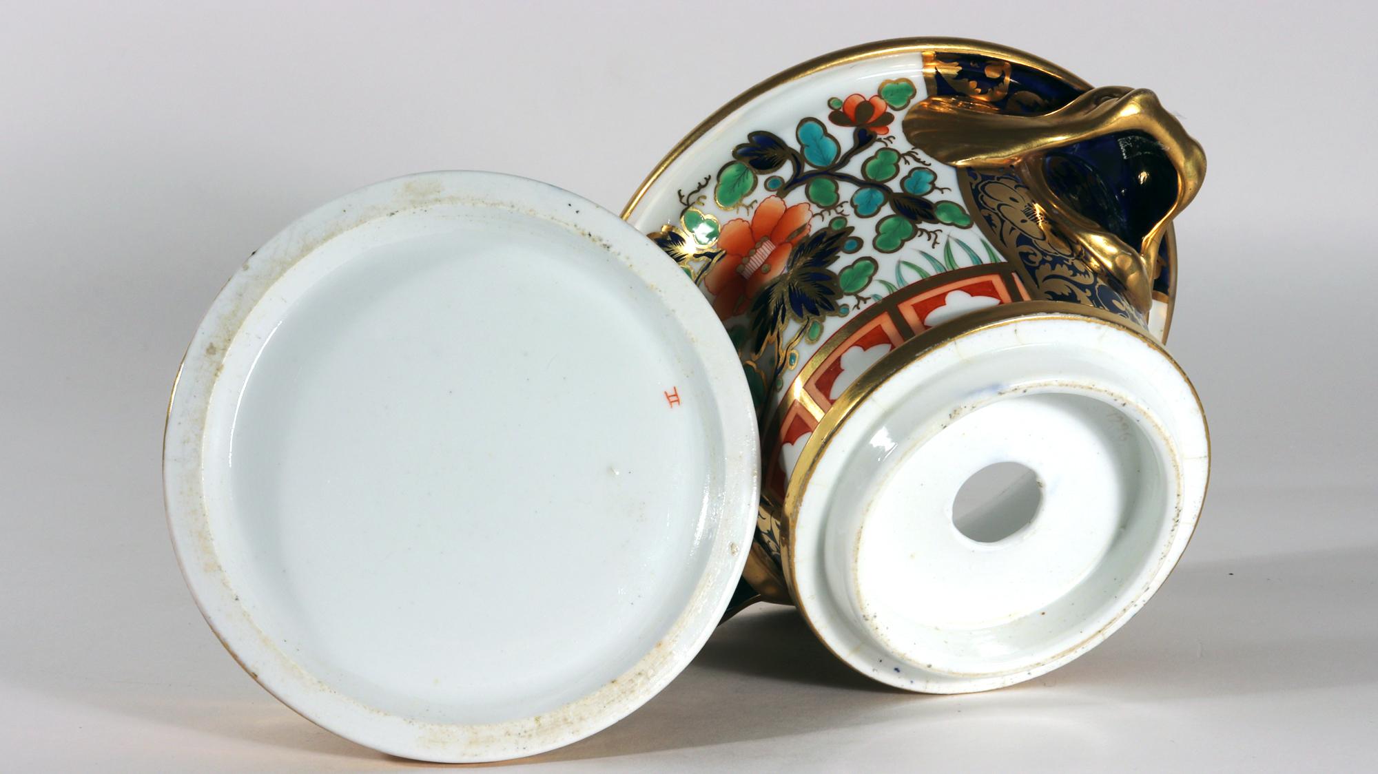 Regency Period Spode Porcelain Japan pattern Cache Pots & Stands, Pattern #1250 7