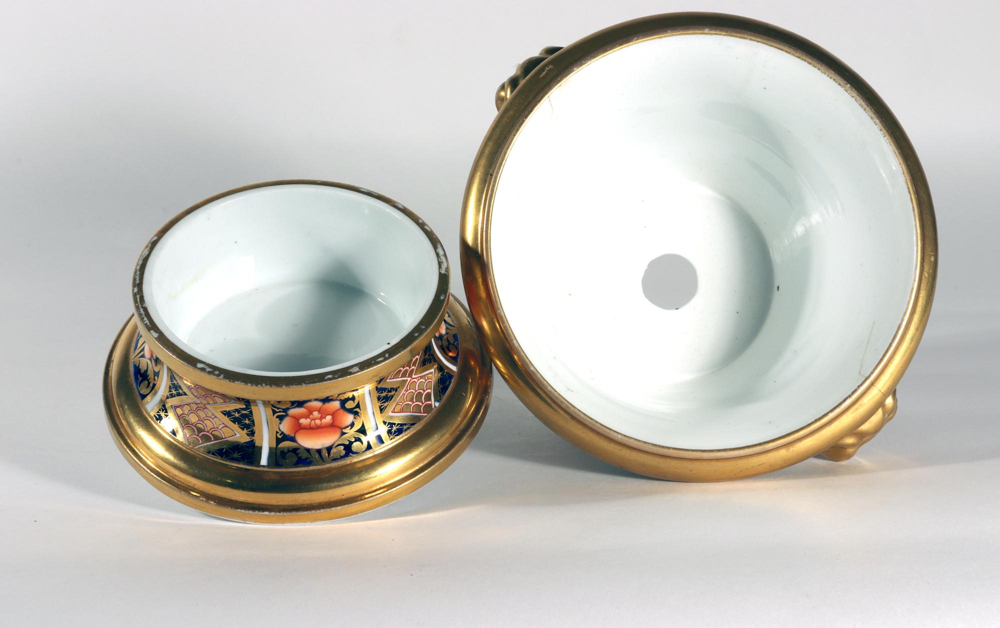 Regency Period Spode Porcelain Japan pattern Cache Pots & Stands, Pattern #1250 8