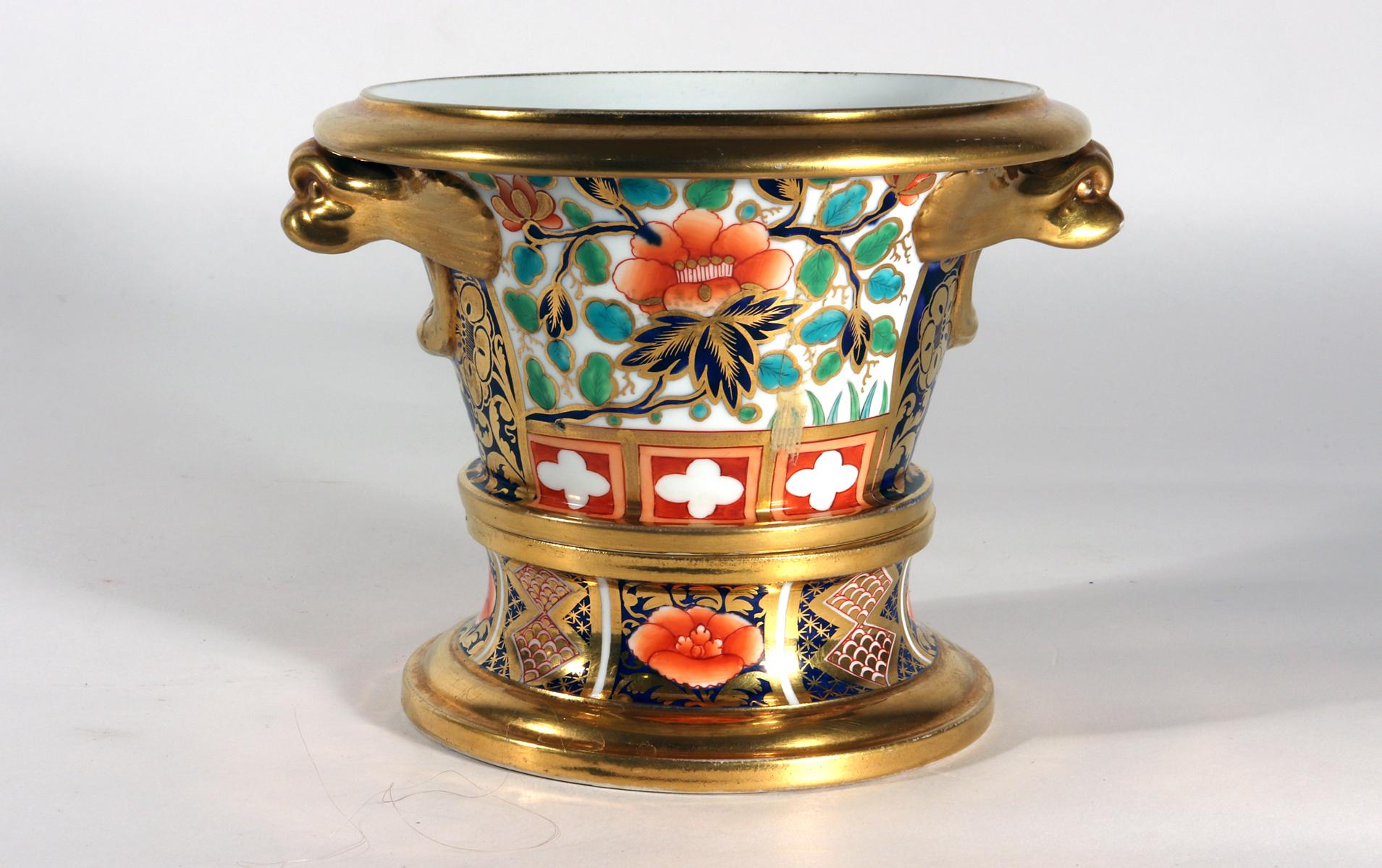 Early 19th Century Regency Period Spode Porcelain Japan pattern Cache Pots & Stands, Pattern #1250