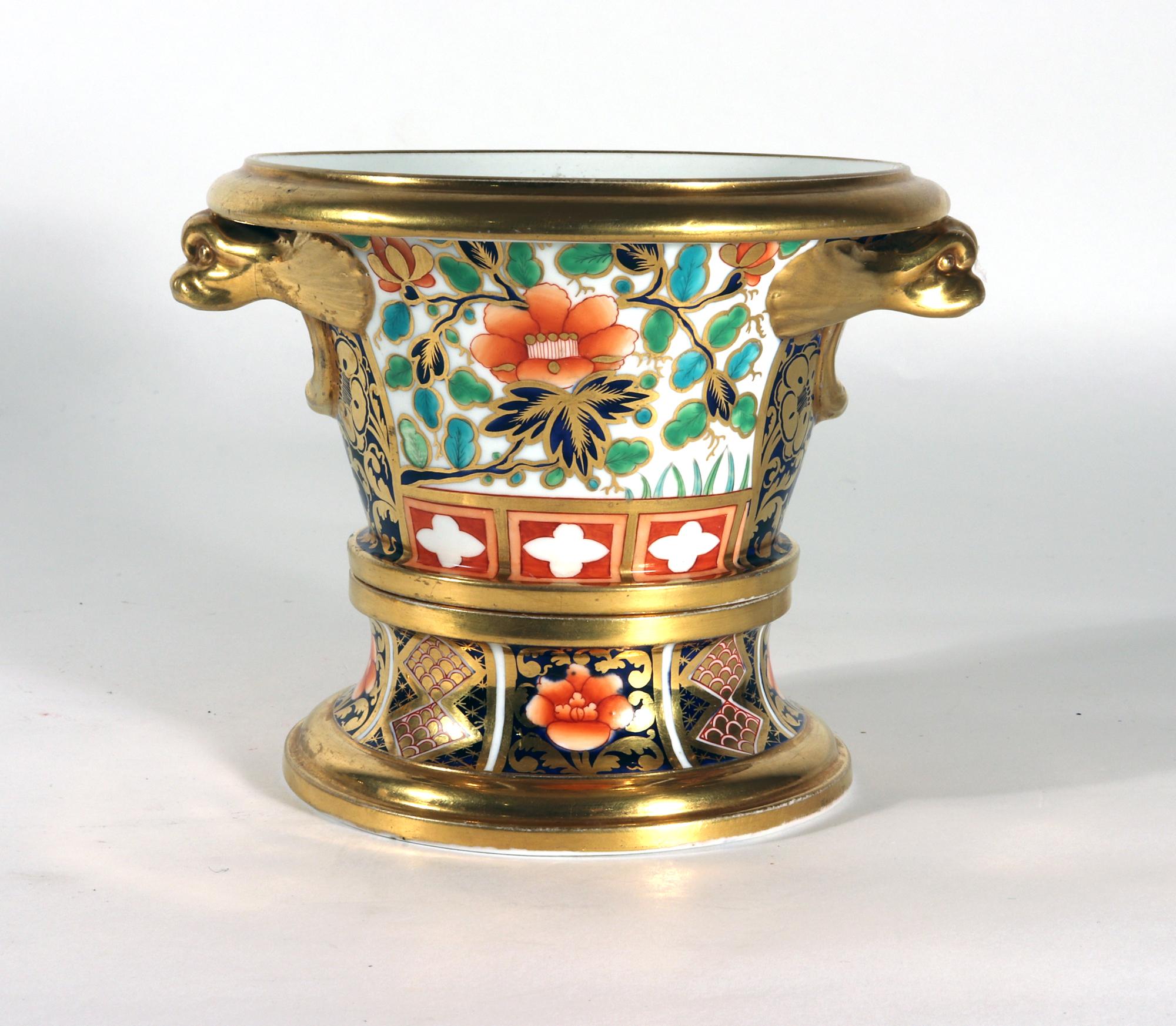 Regency Period Spode Porcelain Japan pattern Cache Pots & Stands, Pattern #1250 3