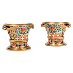 Regency Period Spode Porcelain Japan pattern Cache Pots & Stands, Pattern #1250