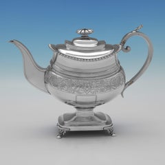 Regency Period sterling silver tea and coffee service made in London in 1815