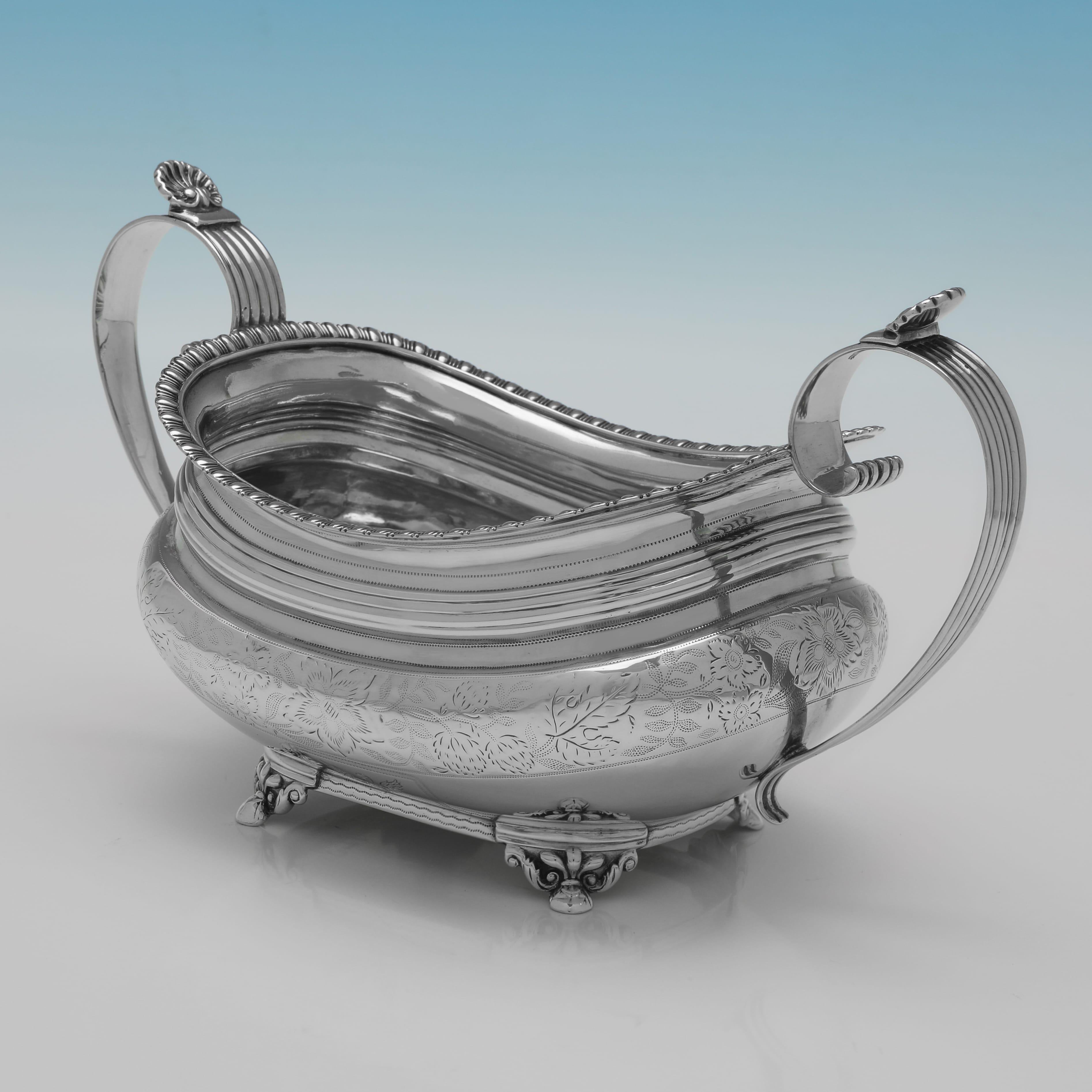 Servizio da tè e caffè in argento sterling del periodo Regency realizzato a Londra nel 1815 in vendita 1