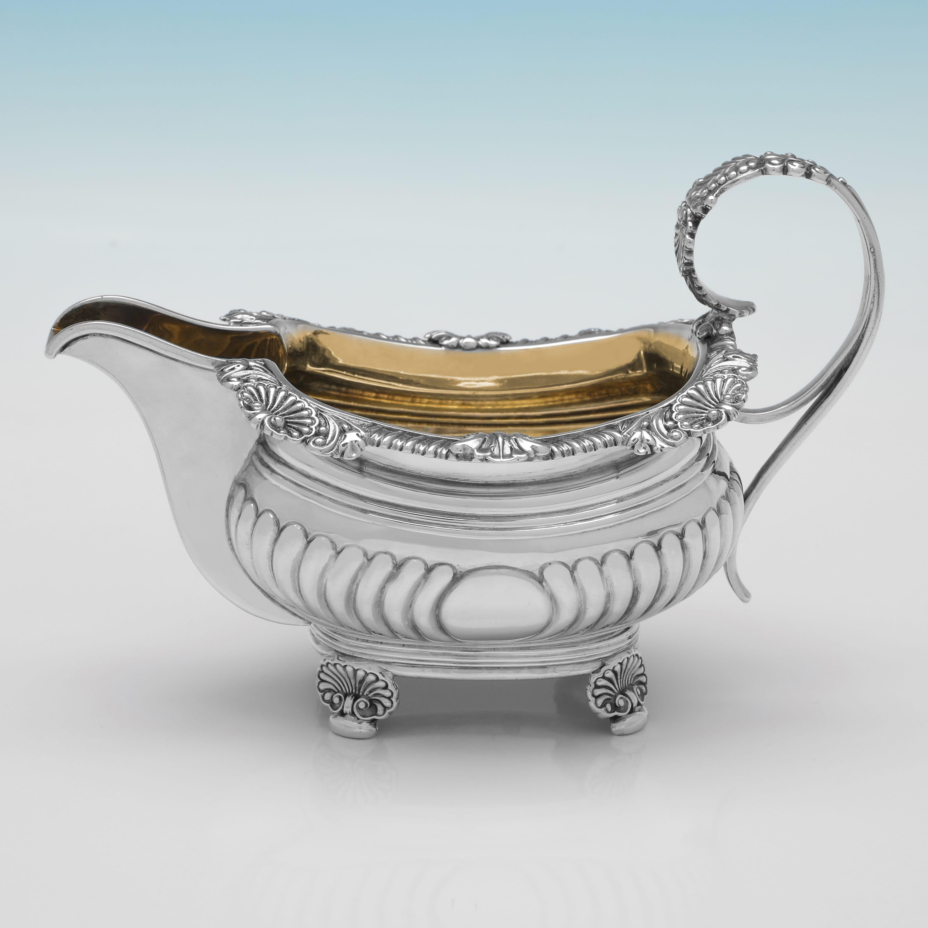 Service à thé de la période Régence en argent sterling fabriqué à Londres en 1815 par Crispin Fuller Bon état - En vente à London, London