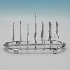 Regency Period Sterling Silver Toast Rack - London 1815 Joseph Angell I