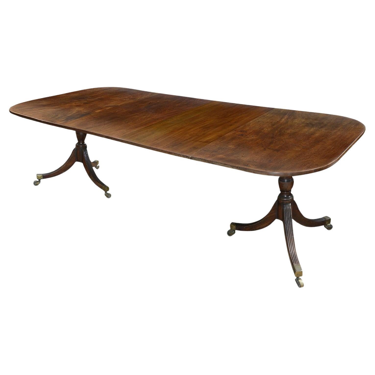 Antique Regency Dining Table c.1820 and 8 Vintage Chairs at 1stDibs