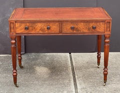 Regency Period Writing Table or Desk of Mahogany with Leather Top