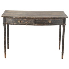 Regency Pine Side Table in Original Paint