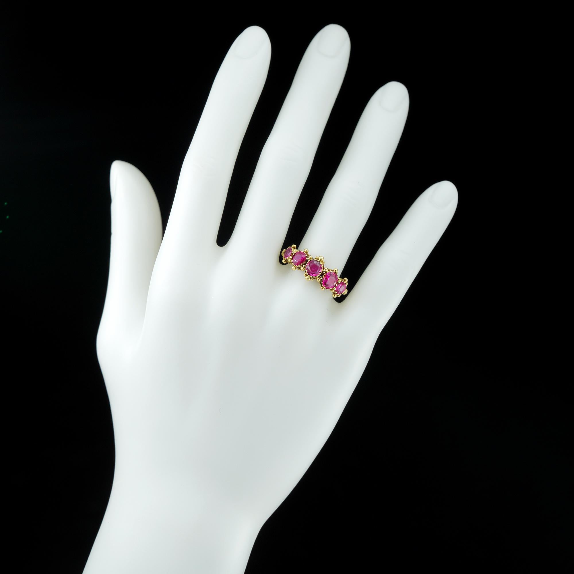 Women's or Men's Regency Pink Sapphire Ring For Sale