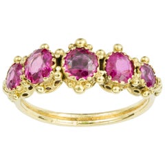 Ring mit rosa Saphir im Regency-Stil