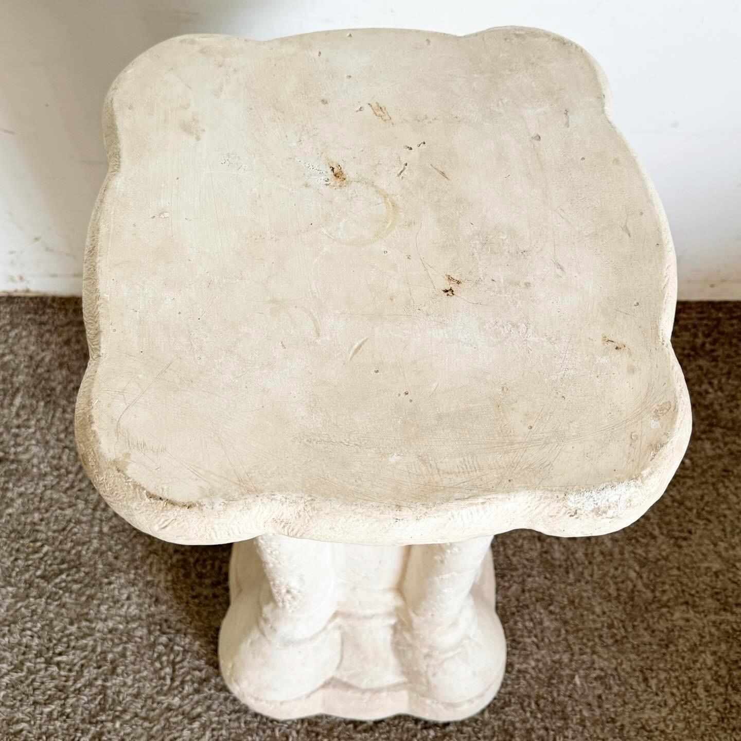 Regency Plaster Cast Ceramic Pillar Pedestal For Sale 2