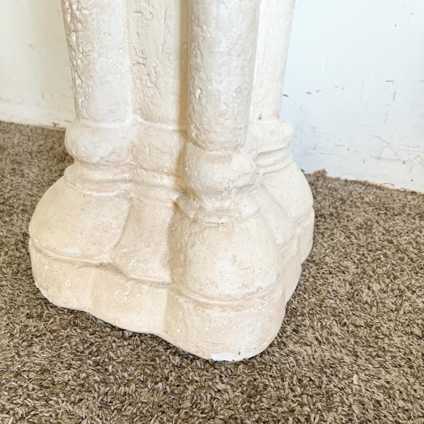 Regency Plaster Cast Ceramic Pillar Pedestal For Sale 4