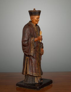 Regency Plaster Nodding Head Figure of a Chinese Official or Merchant by Robert