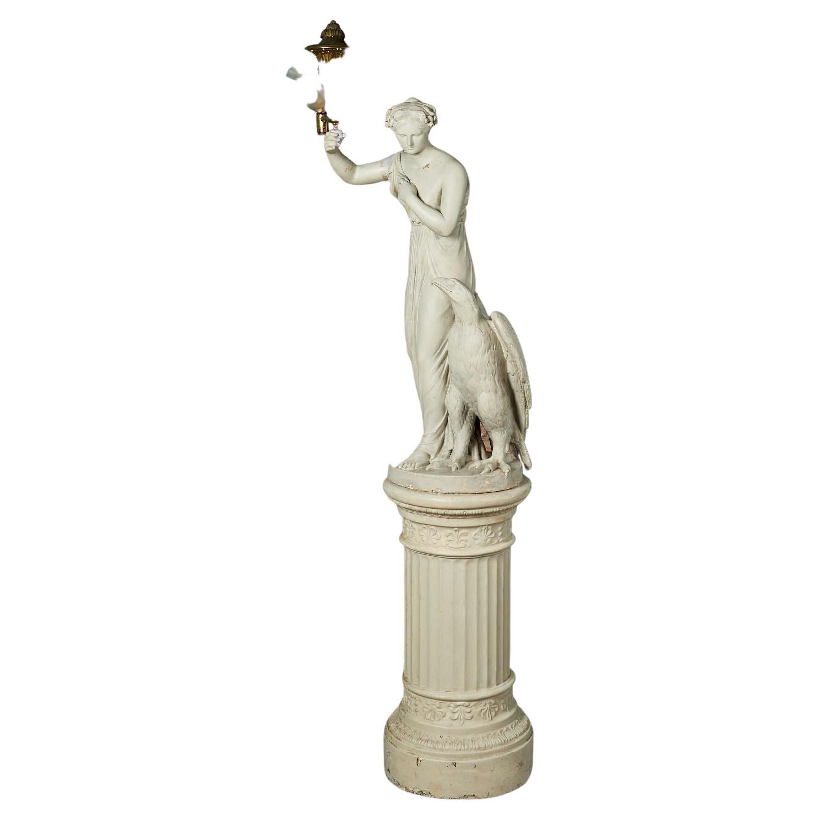 "l'enfant Ã L'escargot", Plaster Statue by Adolphe Thabard at 1stDibs