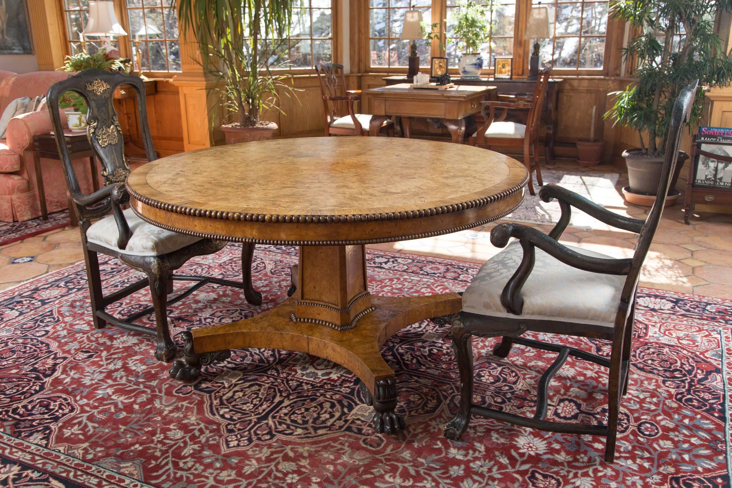 19th Century Regency Pollard Oak  Centre Table For Sale